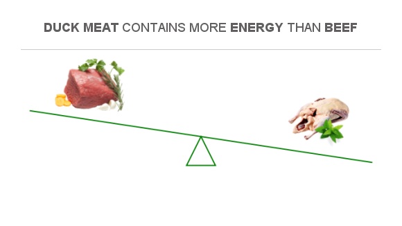 Compare Calories in Beef to Calories in Duck meat