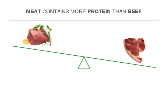 Compare Protein in Beef to Protein in Pork Meat