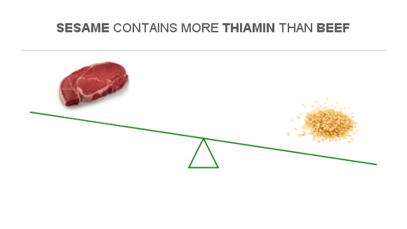 Compare Vitamin B1 In Beef To Vitamin B1 In Sesame