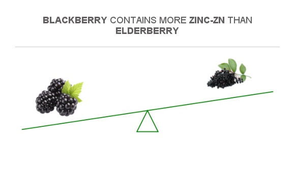 Compare Zinc in Blackberry to Zinc in Elderberry