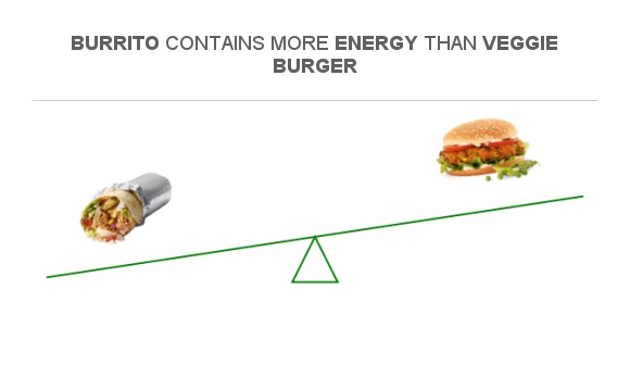 Compare Calories In Burrito To Calories In Veggie Burger