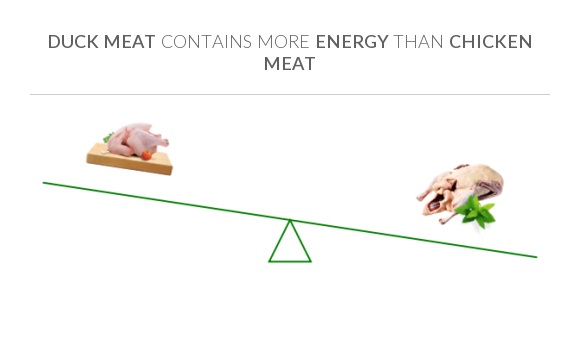 Compare Calories in Chicken meat to Calories in Duck meat