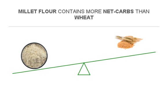 Compare Net Carbs In Millet Flour To Net Carbs In Wheat