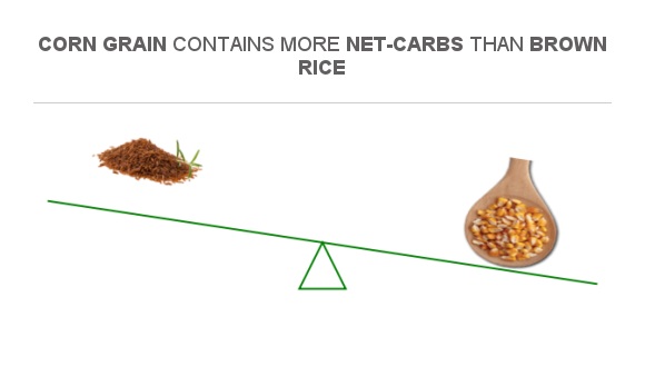 Compare Net Carbs In Brown Rice To Net Carbs In Corn Grain