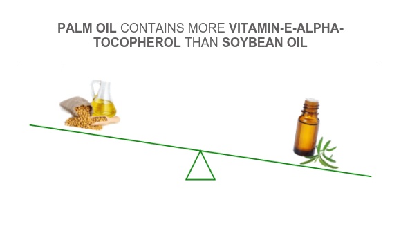 Compare Vitamin E in Soybean oil to Vitamin E in Palm oil