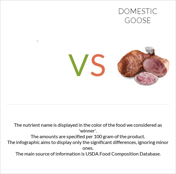 vs Domestic goose infographic