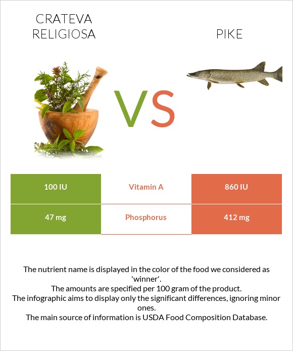 Crateva religiosa vs Pike infographic