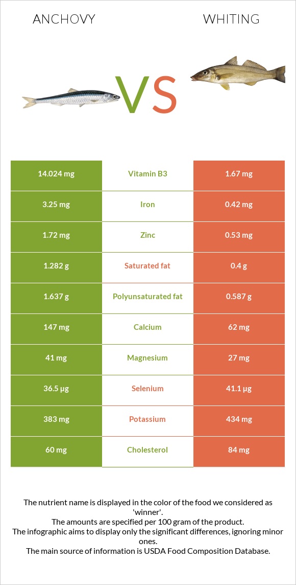 Anchovy vs Whiting infographic