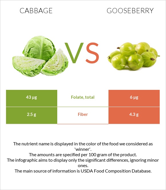 Կաղամբ vs Փշահաղարջ infographic