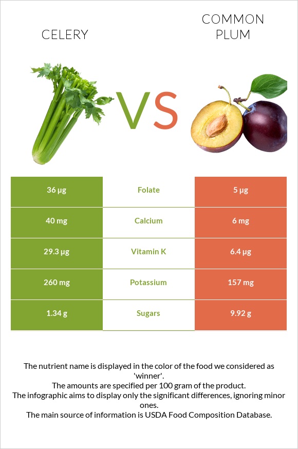 Celery vs Plum infographic