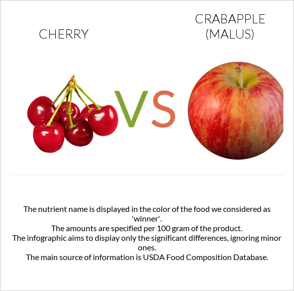Cherry vs Crabapple (Malus) infographic