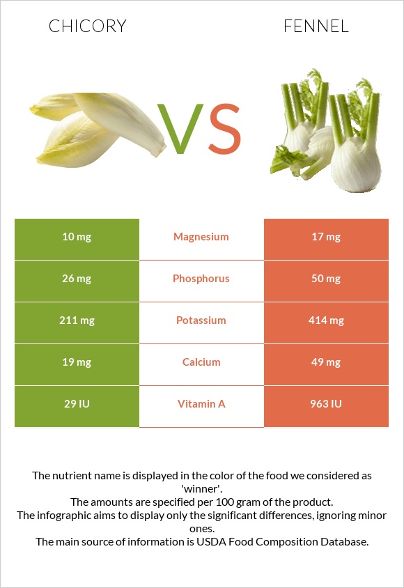 Եղերդակ vs Ֆենխել infographic