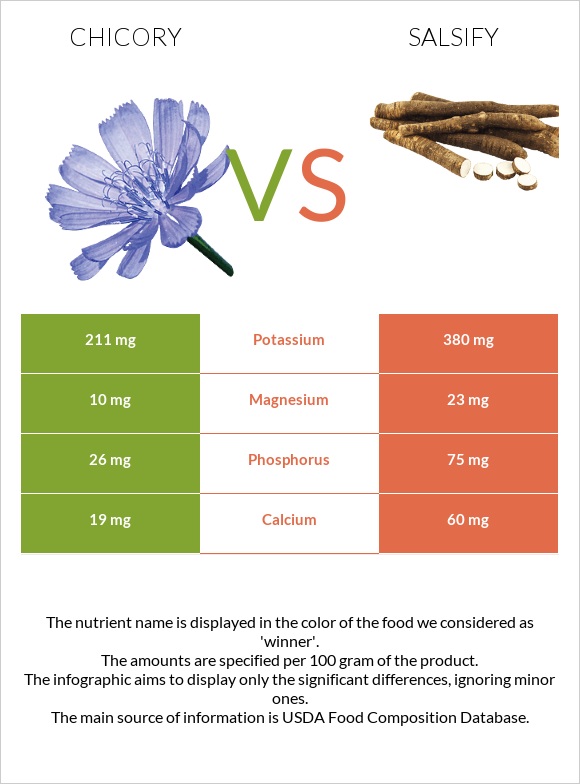 Chicory vs Salsify infographic