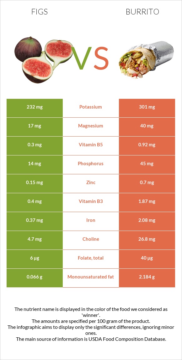 Թուզ vs Բուրիտո infographic