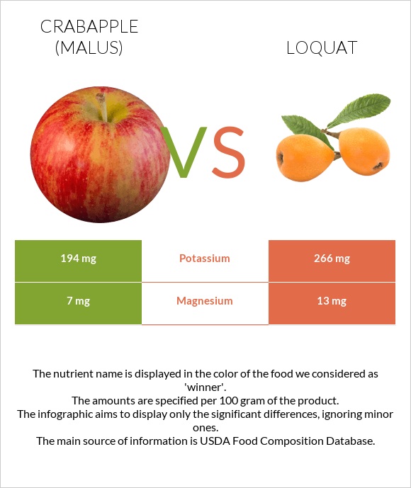 Կրաբապլներ (մալուս) vs Loquat infographic