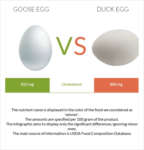 Goose egg vs Duck egg infographic