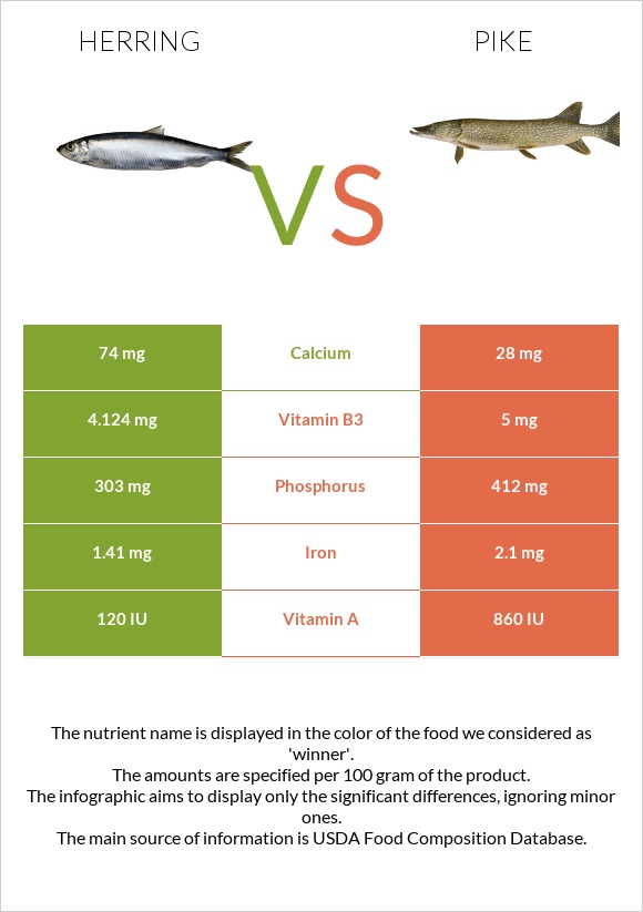 Herring vs Pike infographic