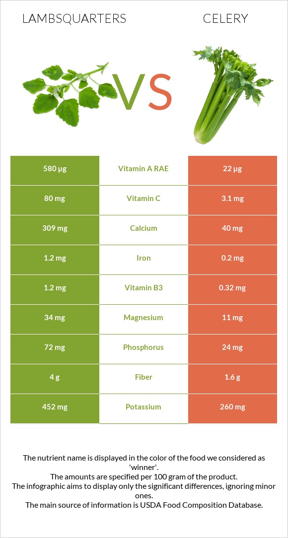 Lambsquarters vs Նեխուր բուրավետ infographic