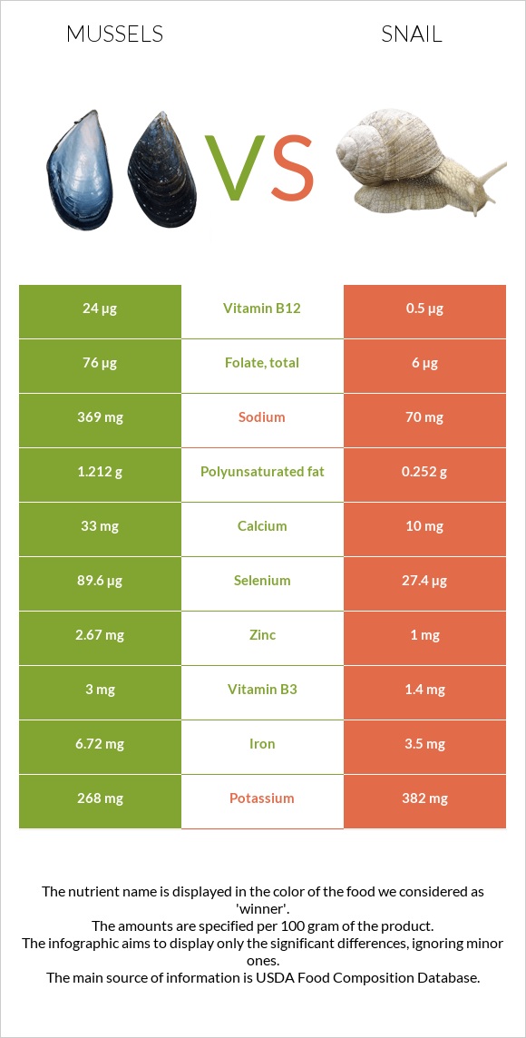 Միդիա vs Խխունջ infographic