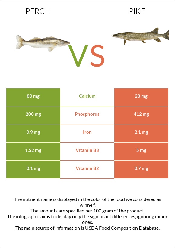 Perch vs Pike infographic
