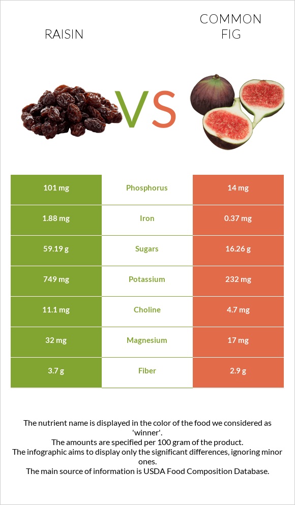 Չամիչ vs Թուզ infographic