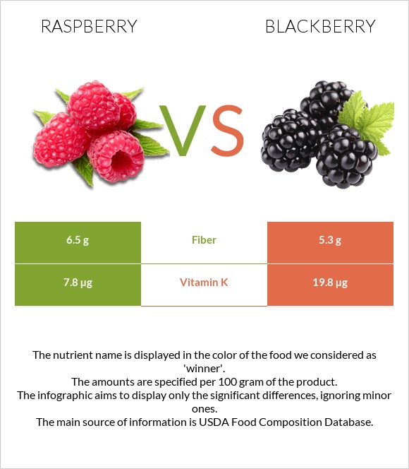 Raspberry vs Blackberry infographic