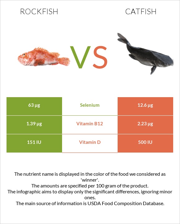 Rockfish vs Catfish infographic