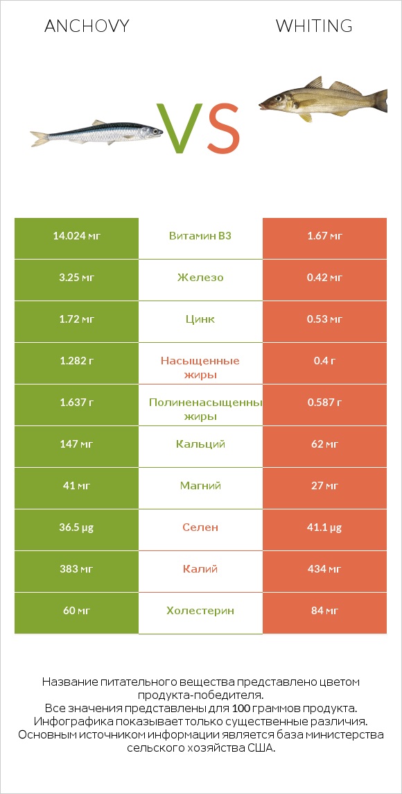 Anchovy vs Whiting infographic