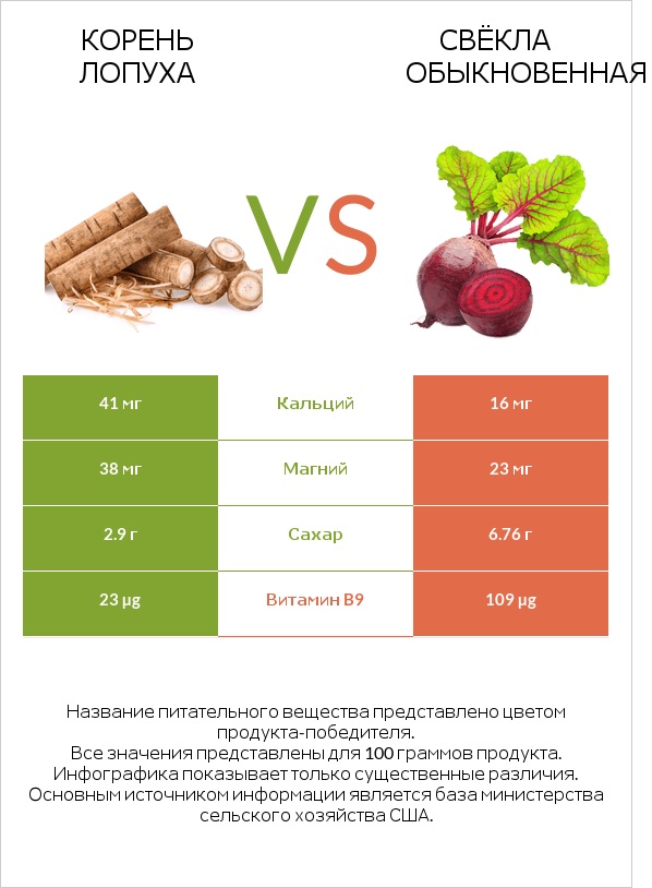 Burdock root vs Вурак infographic