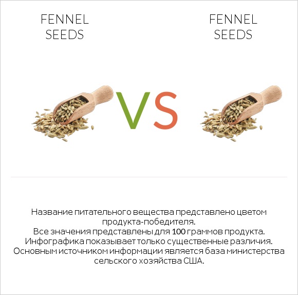 Fennel seeds vs Fennel seeds infographic