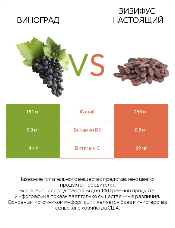 Виноград vs Зизифус настоящий infographic