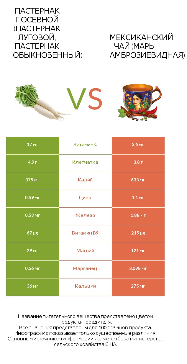 Пастернак vs Марь амброзиевидная infographic