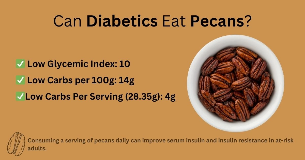 pecan and diabetes, glycemic index, carbs