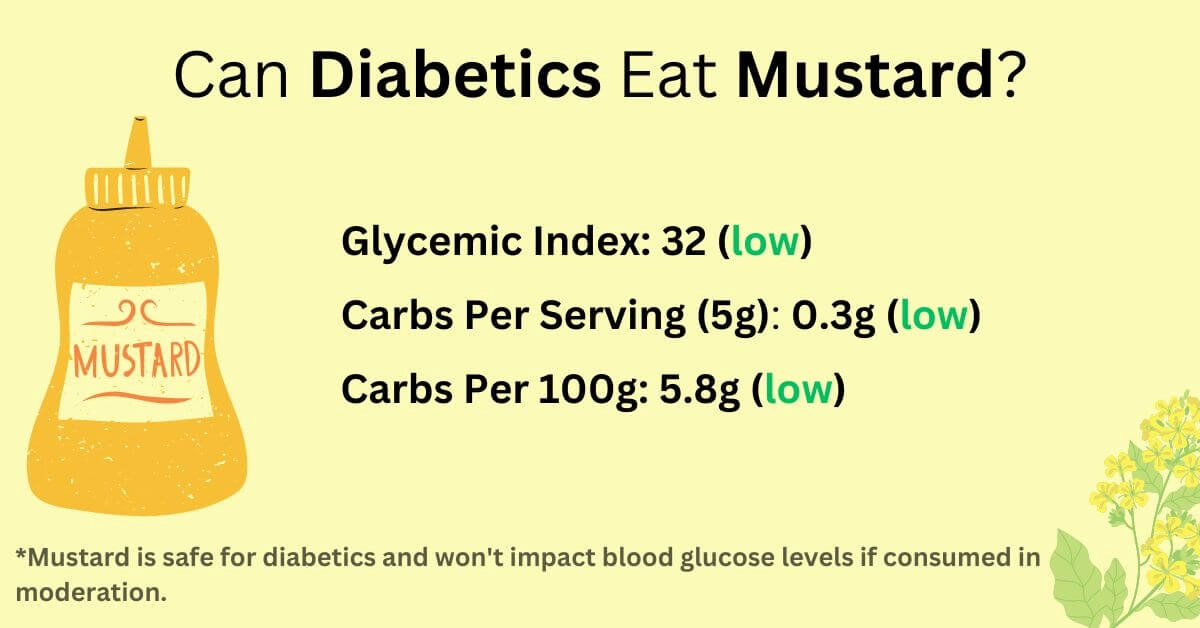 mustard and diabetes, carbs, glycemic index