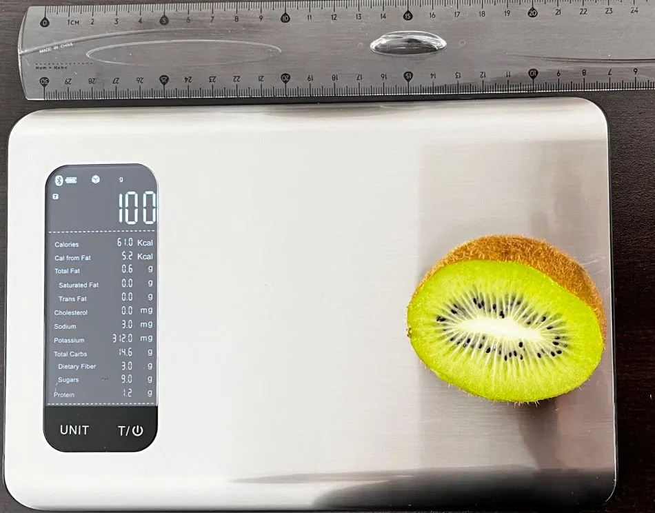 61 Calories or 100 Grams of Kiwifruit