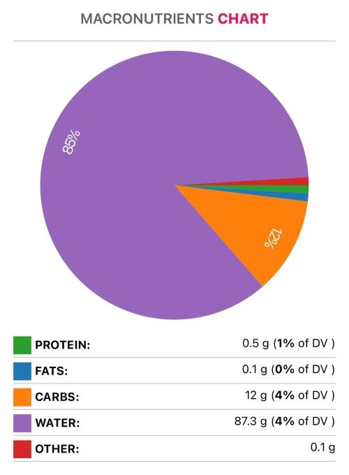 cranberry macronutrients