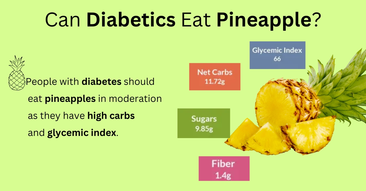 pineapple and diabetes, glycemic index, carbs, fiber