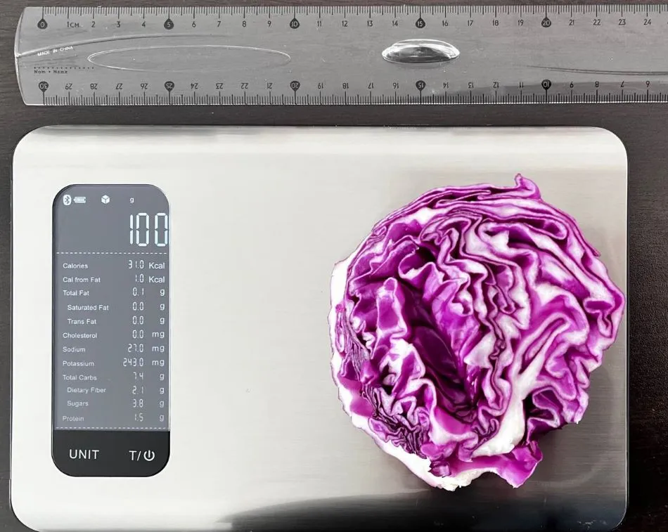 31 Calories or 100 Grams of Red Cabbage