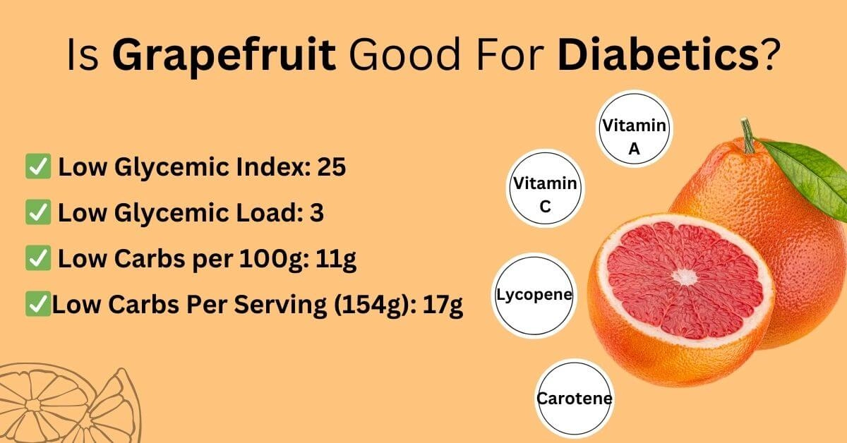 grapefruit and diabetes, glycemic index, glycemic load, macronutrients, carbs