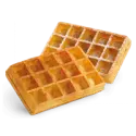 Waffles, plain, frozen, ready-to-heat