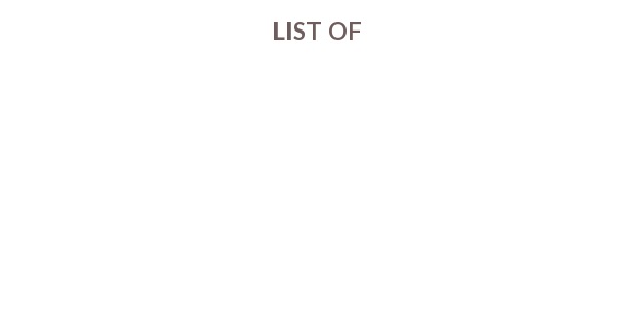 Complete List Only full list with names, images and nutrition info